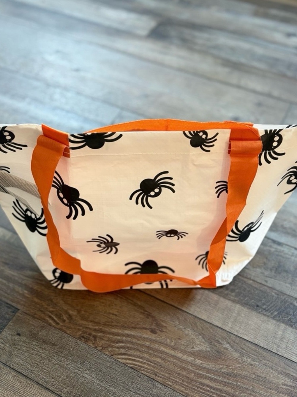 IKEA White Tote Bag with Black Spider Print - Picture 3 of 3